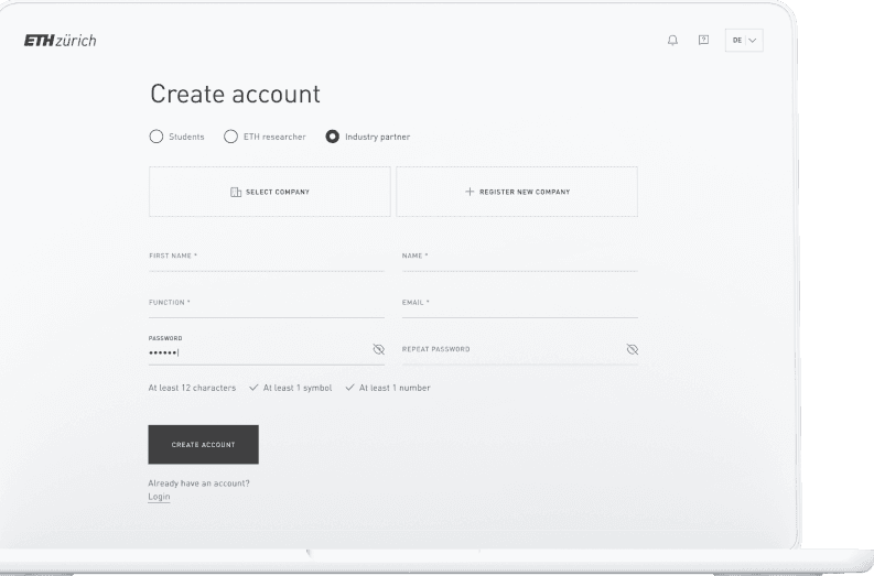 Create account